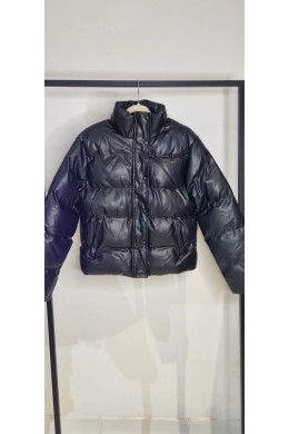 Jaqueta Puffer Couro PU