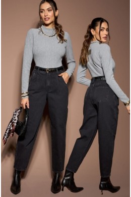 Calça Jeans baggy preta